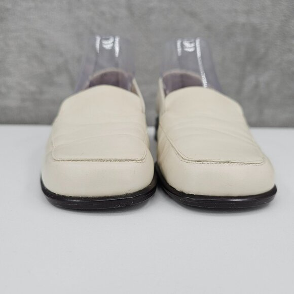Westies Delbert Loafers 7.5 M Ivory Cream Leather Slip On Retro 90s Y2K Quality - Picture 4 of 15